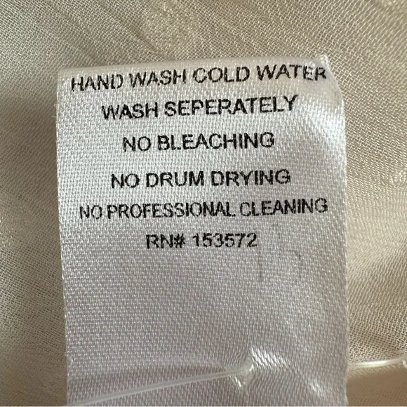 EUC Bohme Sheer Cream and Black Embroidered Long Sleeve Mock Neck Blouse - Picture 11 of 12